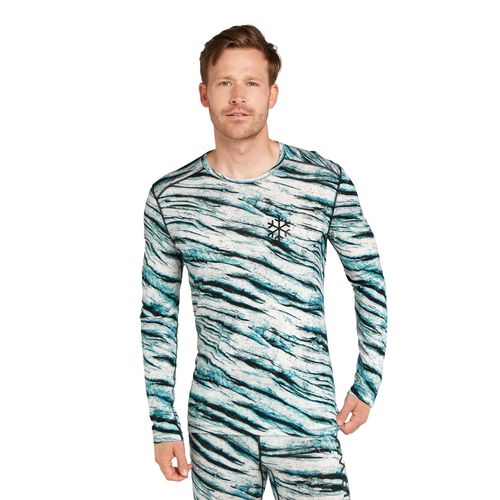 Icebreaker M Merino 200 Oasis LS Crewe POW AOP